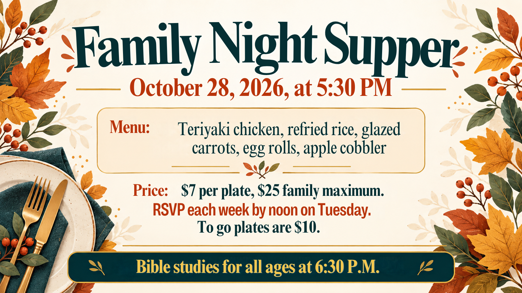 Family NIght Supper